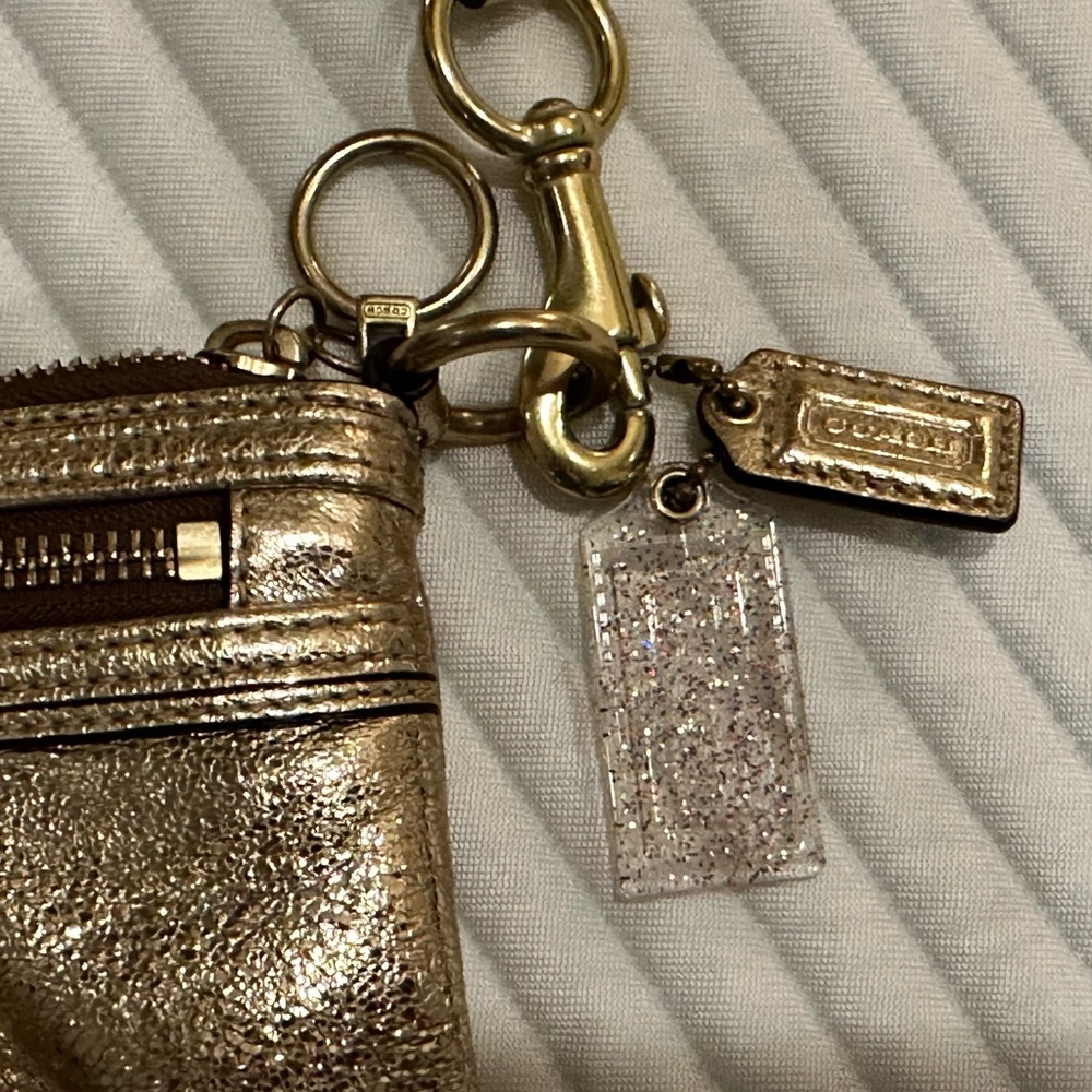 Coach Metallic Gold Wristlet - Picture 7 of 9